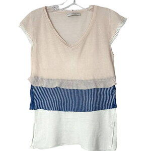 Society For Rational Dress Women's Layered Cap Sleeve Top Multi-Color Size XS